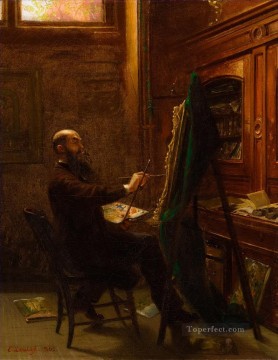 Worthington Whittredge en su estudio de la calle Décima Emanuel Leutze Pinturas al óleo